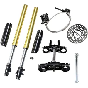 29" 45/48mm Complete Front Forks Shock with Triple Tree Clamp & 15mm Axle & Brake Disc Rotors Assembly for 70cc 90cc 110cc 125c 140cc 150cc 160cc 200cc Trail Pit Dirt Bike Apollo Taotao SSR