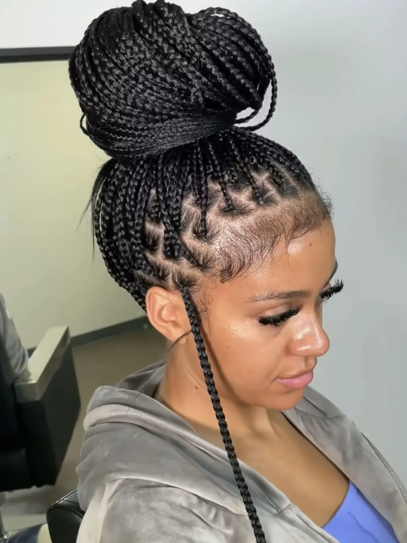 Dosay Trendy Synthetic Braided Wigs Cornrow Knotless Box Braids Wig With Baby Hair Full Lace Goddess Braided Lace Front Wigs For Black Women Daily Work Wedding & Vacation