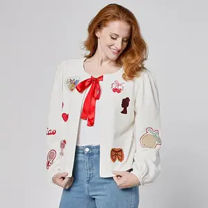 G by Giuliana Black Label Embroidered Knit Cardigan