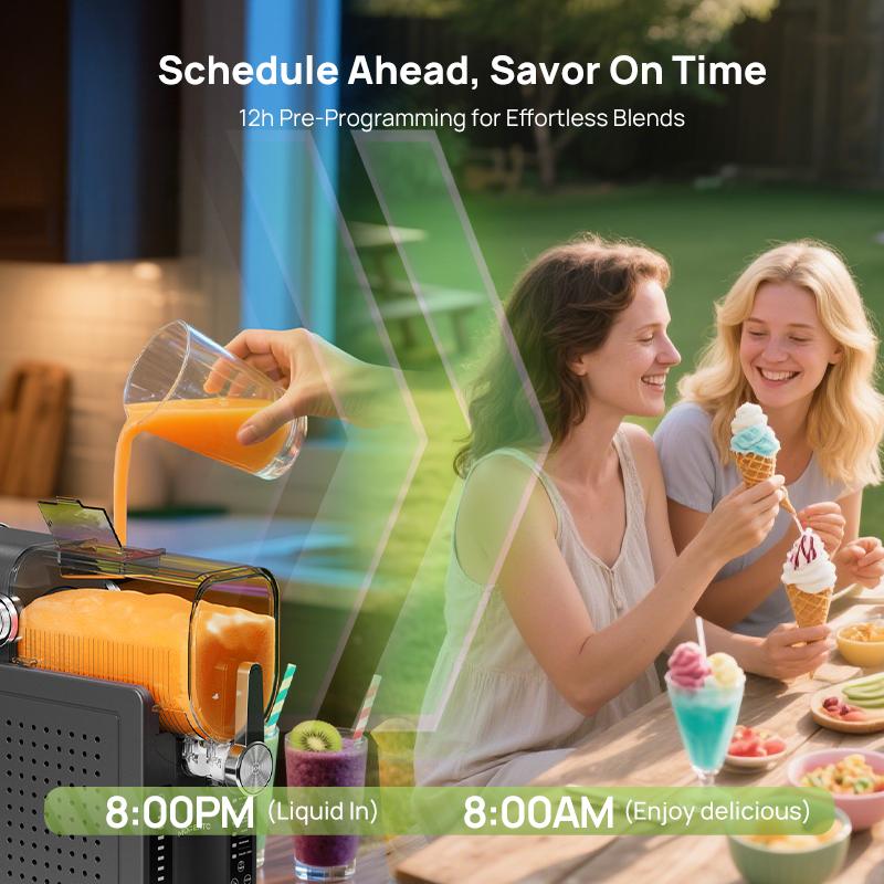 Slushie Machine, 88 oz Slushy Machine & Ice Cream Maker with Self-Cleaning Function, 6 Preset Programs, AD03 Professional Frozen Drink Maker for milkshakes, smoothies, margaritas, frappés, and more. Ice Cream#TikTokShopBlackFriday, Blenders