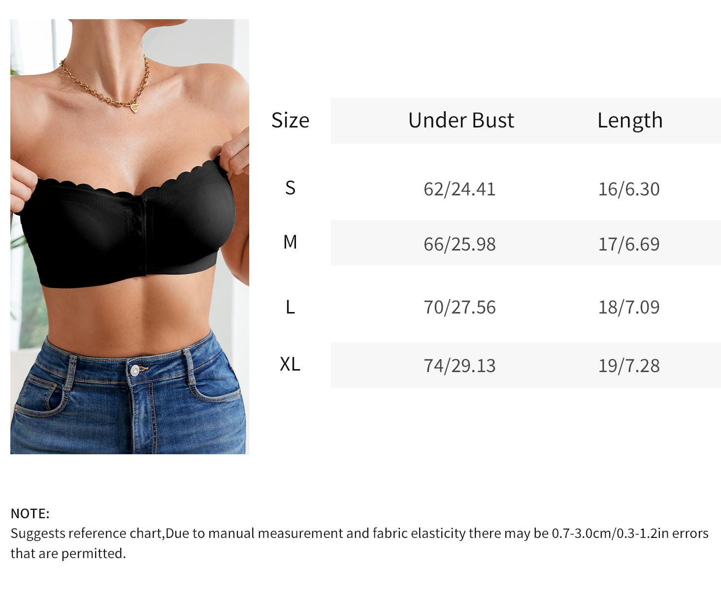 3 Pack Strapless Bras for Women Non-Slip Silicone Padded Bandeau Bra Wireless Tube Top Bra Comfortable Everyday Layering Piece