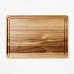 14"x20" Acacia Wood Carving Board with Juice Groove Natural - Figmint: Reversible Wooden Cutting Board, Charcuterie