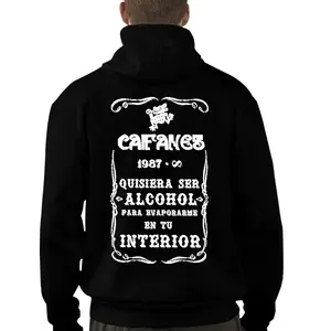 Caifanes Rock Legends Tribute Hoodie - Vintage Alcohol Label Design, Fleece Fabric Pullover Unisex Casual Streetwear Trendy Top for Men for Women