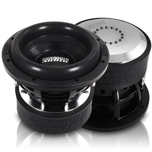 Sundown Audio SA-Series v.3 8" 500W RMS Dual 2-Ohm Subwoofer Speakers, Compact Deep Bass Component for Car Audio System, Car Stereo Upgrade