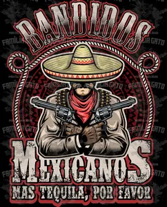 Bandidos Mas Tequila Por Favor  DTF Transfer