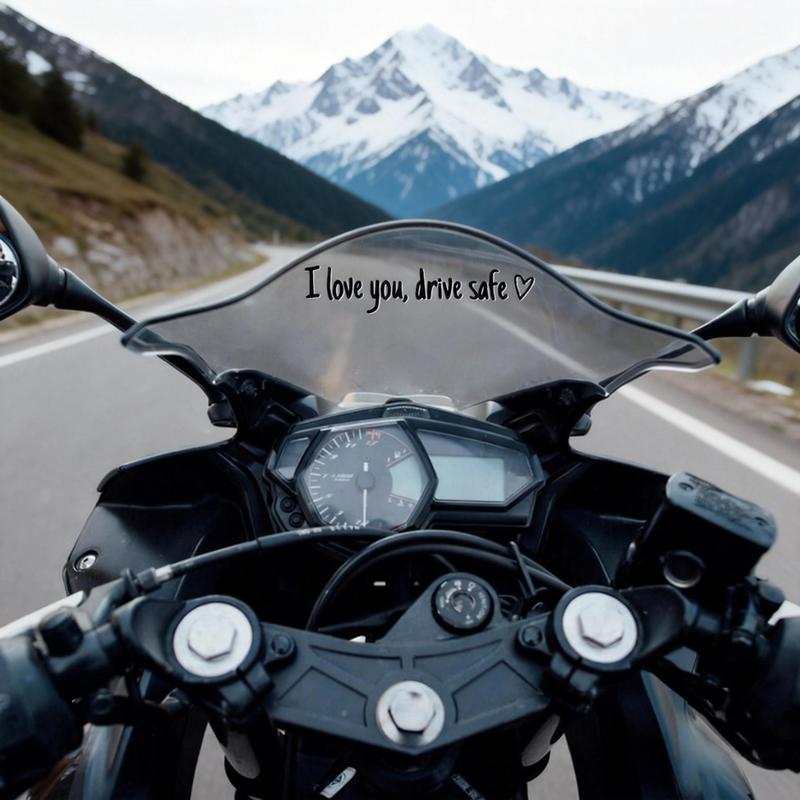  ﻿ 4PCS I Love You Drive Safe Decal Simple Design for Safe Driving Ideal for Drivers and Car Enthusiasts Vehicle Exterior Decoration Windshield Sticker rearview mirror sticker