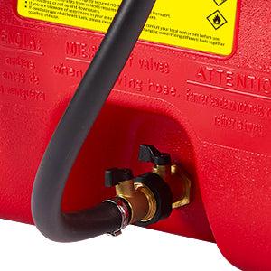【GARVEE】15 Gallon Portable Fuel Caddy with 10-ft Hose, Siphon Pump, and 7.5 L/min Manual Nozzle for Diesel and Gasoline, Available in Red, Gray, and Yellow Steering Brake