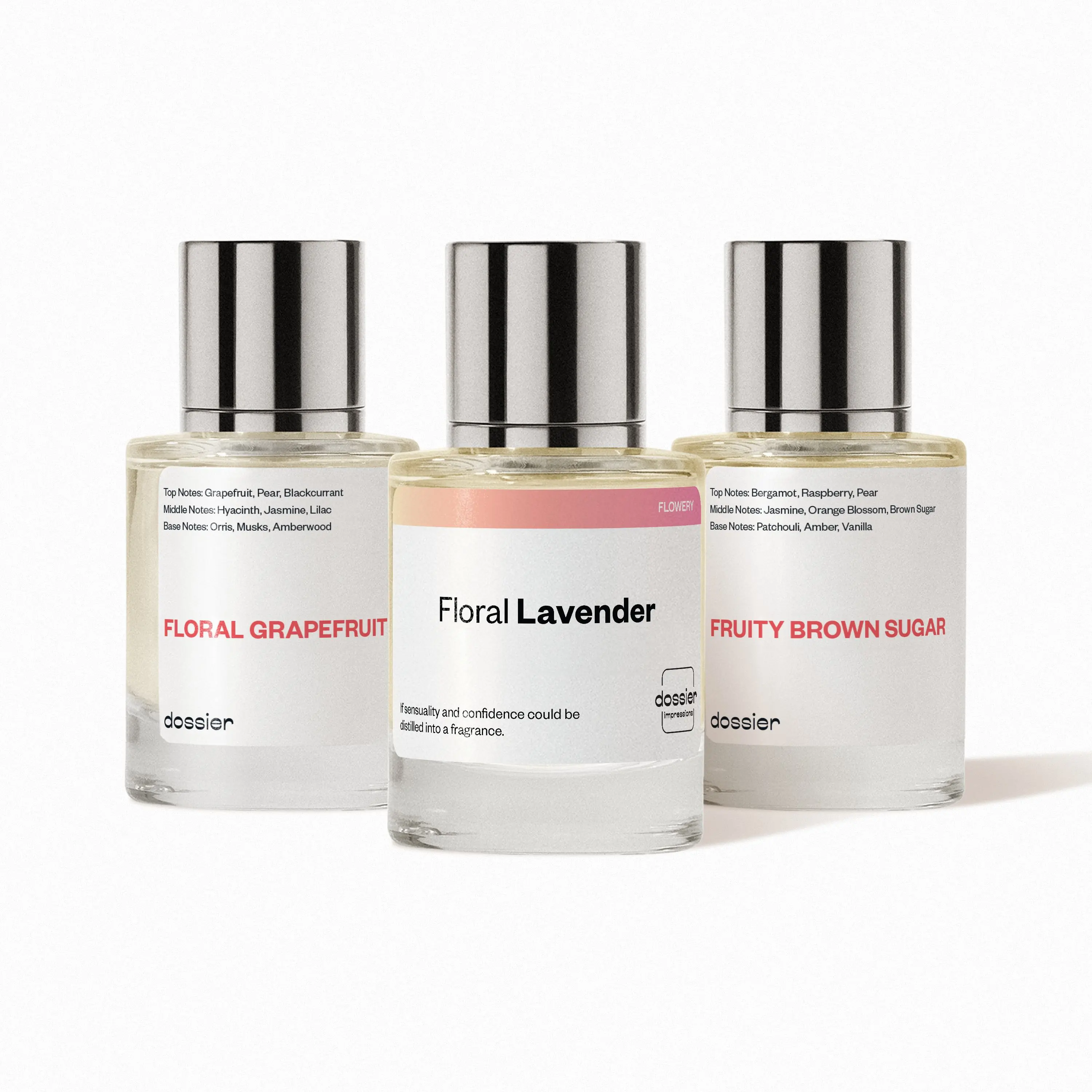 Spring Sweetness, Dossier, Women Perfume Bundle, 3x50ml, Eau de Parfum, Fruity Brown Sugar, Floral Lavender, Floral Grapefruit Spring Sweetness, Dossier, Women Perfume Bundle, 3x50ml, Eau de Parfum, Fruity Brown Sugar, Floral Lavender, Floral Grapefruit