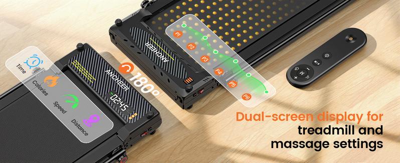 【New Year 】5-in-1 treadmill with Incline for Home/Office, 2S Folding under desk walking pad with LED display 300LBS ,Multifunctional Workout Station