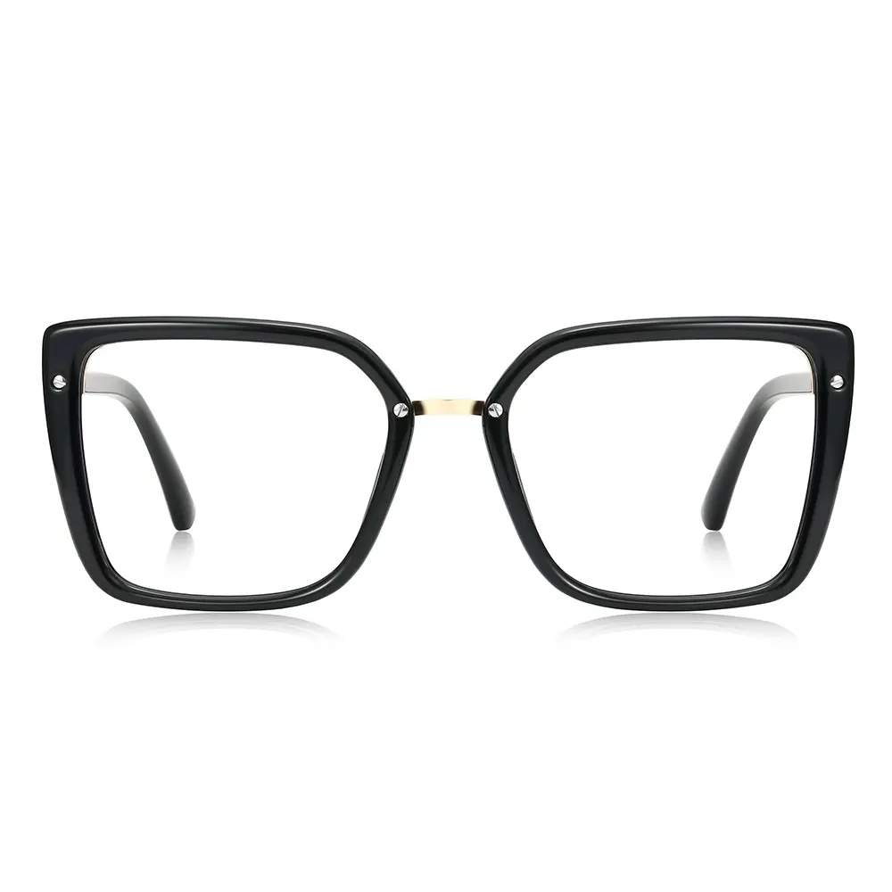 AOOLIA Women's Walto Cat Eye Glasses, Lightweight 22g TR90 & Metal Frames with Spring Hinges, Trendy Blue Light Blocking Business Eyewear, Business Glasses, Trendy Frames