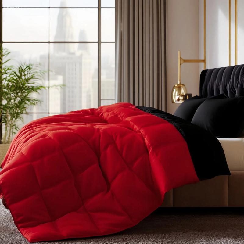 Cosybay 7-Piece Luxurious Comforter Set - Queen / King Size - Christmas pumpkin comforter set - Reversible down alternative duvet- Breathable & Lightweight - Perfect for All-Season Comfort - Includes Flat Sheet, Fitted Sheet, Pillowcases & Pillow Shams