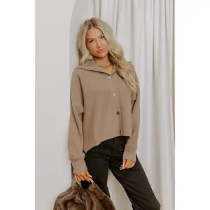 Nantucket Chill Knit Cardigan in Mocha