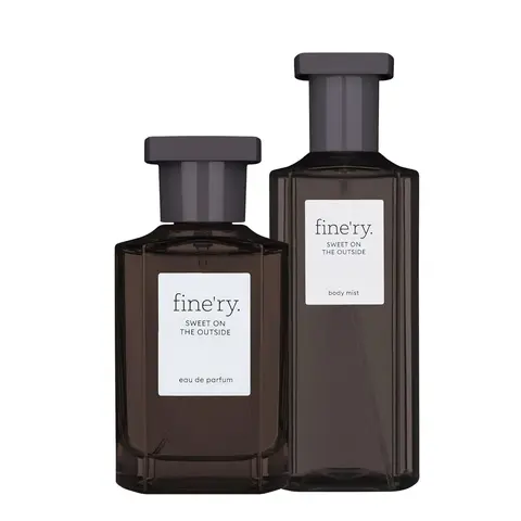 fine'ry. Women's Dark Sweet Allure Vanilla Fragrances Duo Set - 60ml Women's Perfume & Scented Body Mist, Cacao Wood & Smoky Vetiver Edge Notes, Warm Daily Wear Signature Scent Spray
