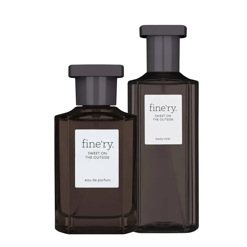 fine'ry. Women's Dark Sweet Allure Vanilla Fragrances Duo Set - 60ml Women's Perfume & Scented Body Mist, Cacao Wood & Smoky Vetiver Edge Notes, Warm Daily Wear Signature Scent Spray