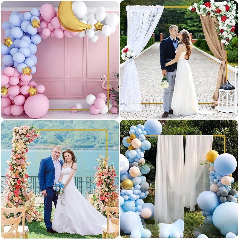 holiday decor deals scene arrangement Golden Rectangular Metal Arch Stand for Wedding, Birthday Party & Balloon Backdrop | Heavy Duty Iron Frame for Event Decor Level Up Your Event Aesthetic Built to Last Decorating Design  Heavy Duty Iron Frame  banners