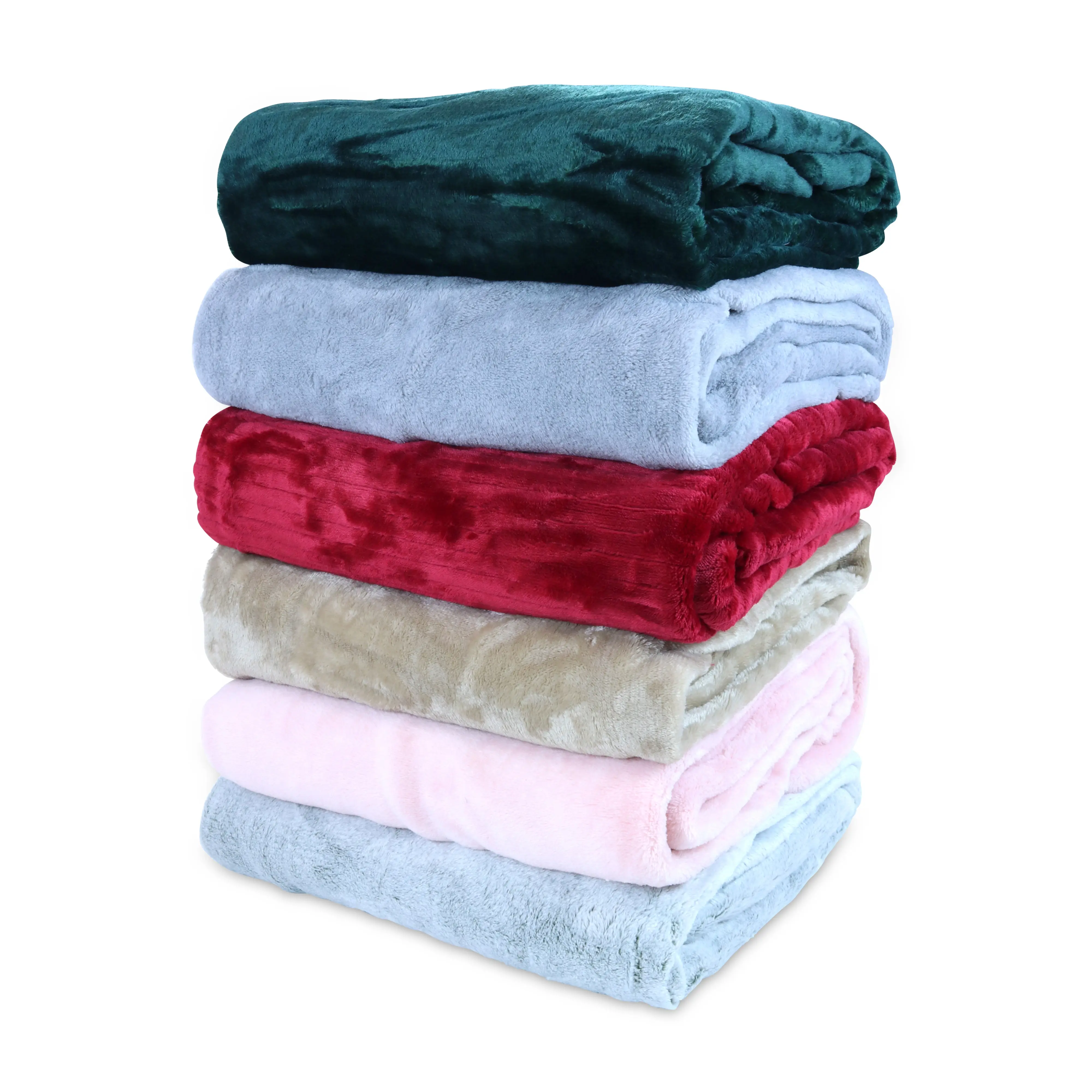Coral Fleece Throw Blanket (Bulk Case of 12), Soft Coral Fleece Polyester, 50x60 in., Assorted Fun Colors