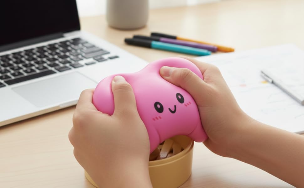 Glitter Dumpling, 8 cm in Diameter Dumpling Squishy, Rainbow Dumplings, Cute Anxiety Relief Fidget Toy, with Steamer Box,Soft Squeeze Decompression Dough for Adults