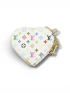 Pre-owned Louis Vuitton Multicolor White Monogram Canvas Small Leather Goods Monogram Multi Color Bag