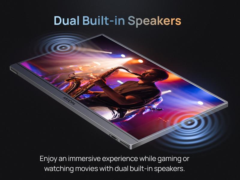 ARZOPA 16.1" Portable Gaming Monitors – 180Hz 1440P QHD / 144Hz 1080P FHD – Ultra Slim External Display for Laptops Gaming PC PS5 Xbox Mac with Built-in KickStand & Dual Speakers – Gray