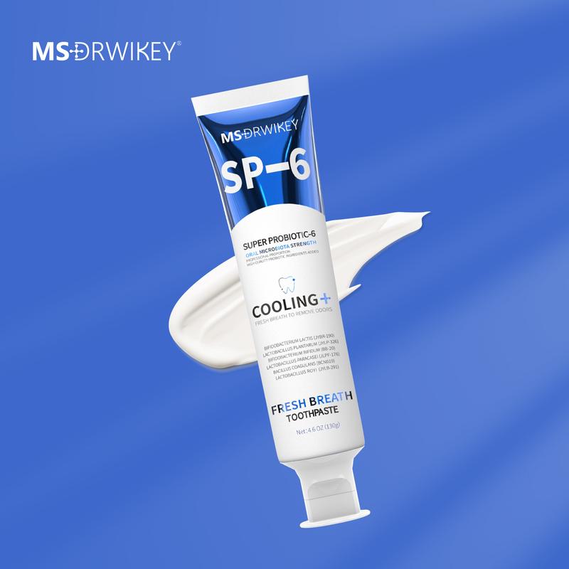 MSDRWIKEY Fresh Breath Toothpaste | Dual Protection with Probiotics & Mint Extract | Long-Lasting Freshness & Enamel Care