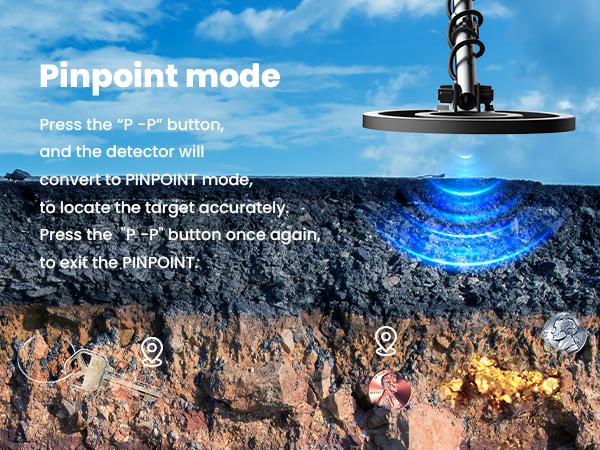 10-OFF! GoGonova Waterproof Metal Detector for Adults,  Professional Higher Accuracy Gold Detector with LCD Display, 6 Mode, Advanced DSP Chip 10" Coil, 39.3'' to 59.3" Adjustable