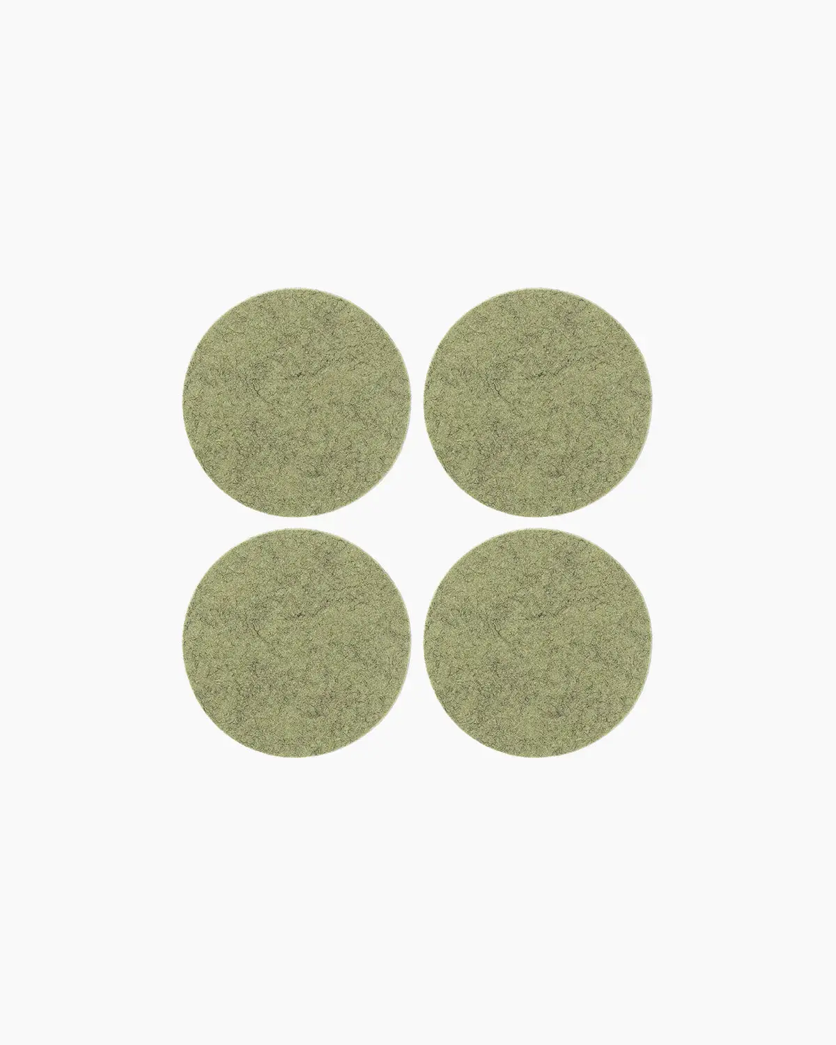 Bierfilzl Merino Wool Felt Round Coaster 4 Pack - Sage