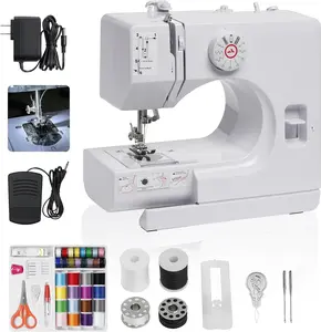 Electric Mini Beginner Sewing Machines, Built in Light,12 Stitches, Foot Pedal, 2 - Speeds, Portable 42 Pcs Sewing Kit, Reverse Stitch, Compact & Easy to Use for Adults, Kids, Home, Travel, DIY