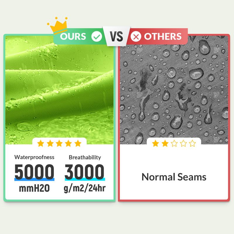 baleaf Women's Rain Jackets Waterproof Windbreaker Windproof Lightweight Cycling Jackets Reflective Packable Hooded Sporty Breathable Outerwear Athletic Techwear