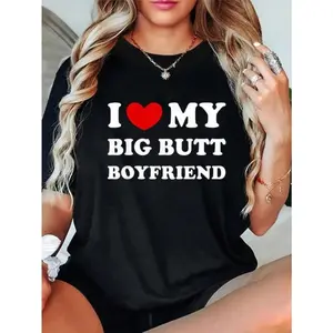 100% Cotton I Love My Boyfriend, I Heart My Boyfriend T-Shirt