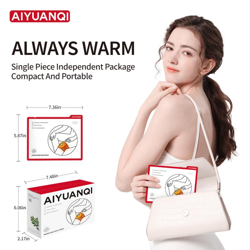 [4-Pack] Self-Heating Herbal Knee Patches with Ginger Oil - Deep Penetrating Joint Relief Kit for Stiffness & Cold Knees - Cordless Warm Compress Essential natural comfort Wellness Aromatherapy