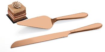 Cake Cutting Set for Wedding, Elegant Cake Knife and Server Set with Thickened Stainless Steel and Rounded Edges, Cake Cutter and Pie Spatula for Birthday Anniversary Christmas Gift Set of 2, Silver Bakeware Utensils