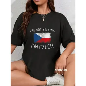 100% Cotton I'm Not Yelling, I'm Czech - Funny Czech Republic Pride T-Shirt
