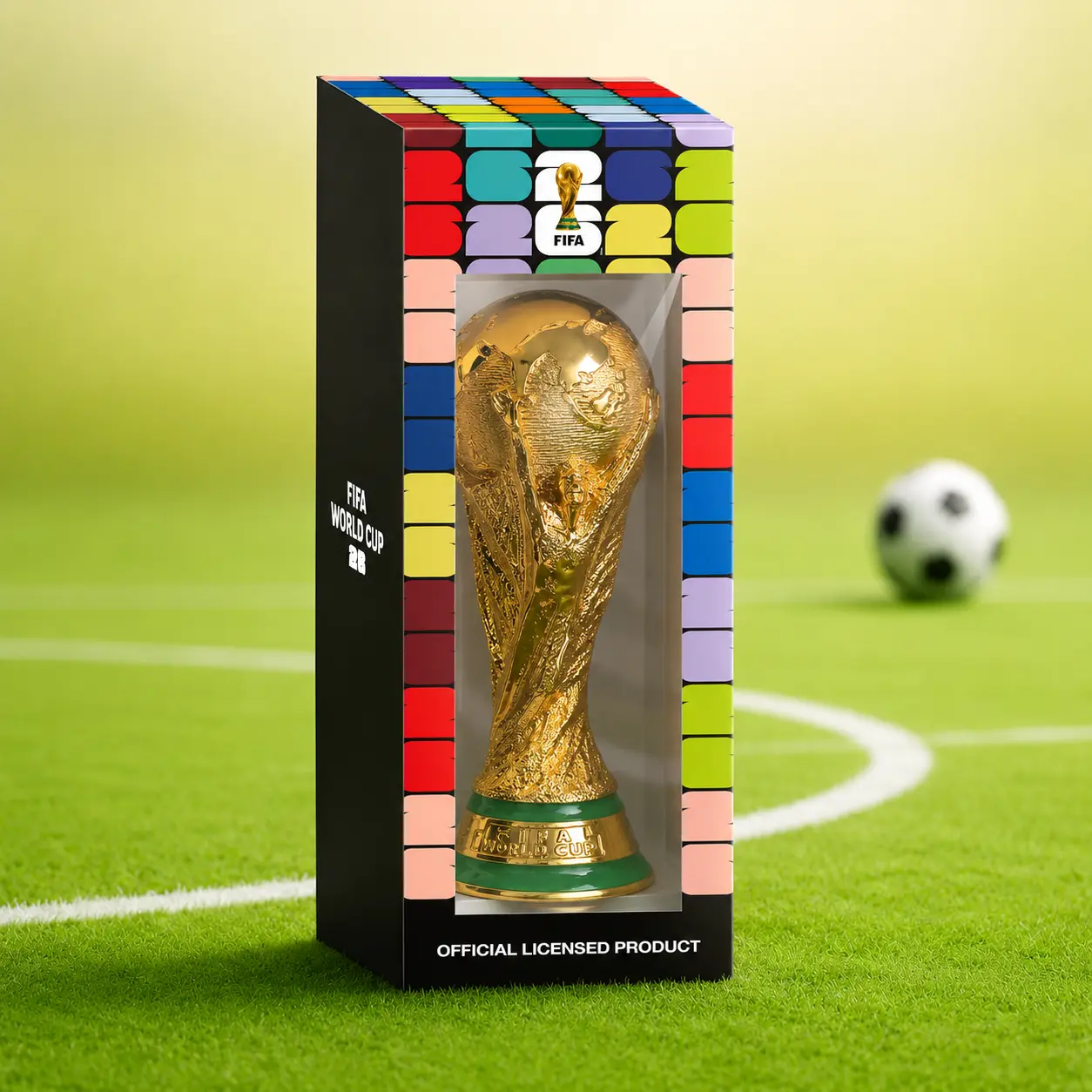 【Limited Edition】MINISO FIFA World Cup 2026 Series 135mm 3D Soccer Trophy Replica, Collectible Sports Fan Souvenir, Back To School