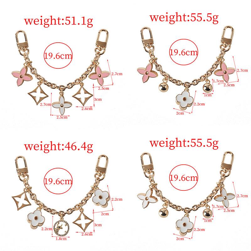 Black and White Pink Lucky Clover&Golden Ball&Fox Pendant Bag Decorative Chain, Valentine's Day Gift, Mother's Day Gift Fashion Accessories Charm