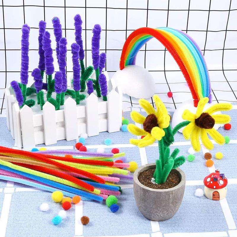 1000 Pcs Pipe Cleaners Assorted 20 Colors 12 Inch Chenille Stems Bulk for Kids Art DIY Crafts Projects Decorations Soft Flexible Random Color Premium Material