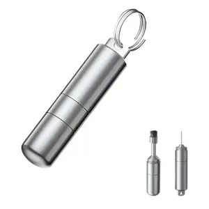 SIM Card Tray Removal Tool with Cleaning Brush, 2 in 1 EDC Portable Keychain Eject Pins Reset Needle Opener Cleaning Pen for iPhone Airpods Pro