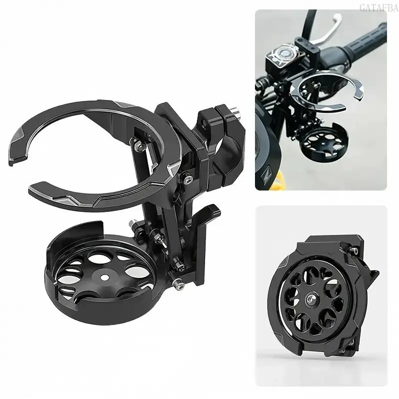 Universal Bike Cup Holder - Stable Adjustable Motorcycle Handlebar Fixture, Durable Beverage Rack for E-Bike Food Delivery, Outdoor Riding Gear & Ebike Accessories, Fits Most Bikes