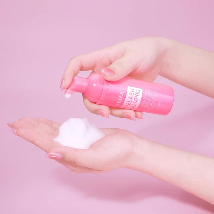 VEYESBEAUTY Luxury DIY Lash Aftercare Kit Remover & Cleaner Kit for Eyelash extensions and Natural Lashes Remover Shampoo Cleansing Brush Mascara Wand Self-Application Eyelash Cleansing Kit Makeup Cosmetic Makeup Remover Cleanser