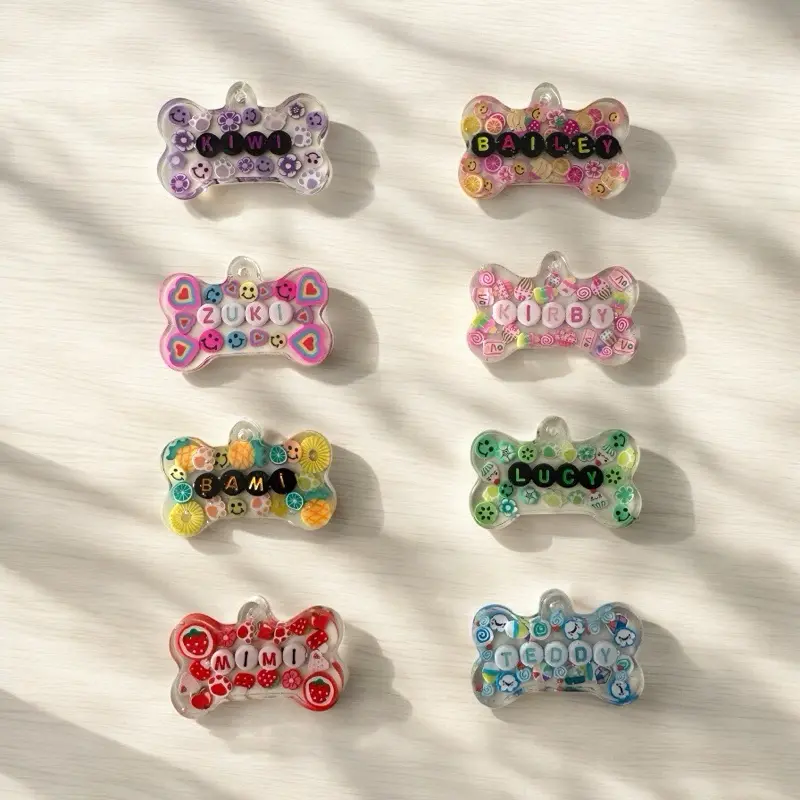 Customized Dog Tag - Custom Name Design with Colorful Graphics - Ideal for Dog Lovers