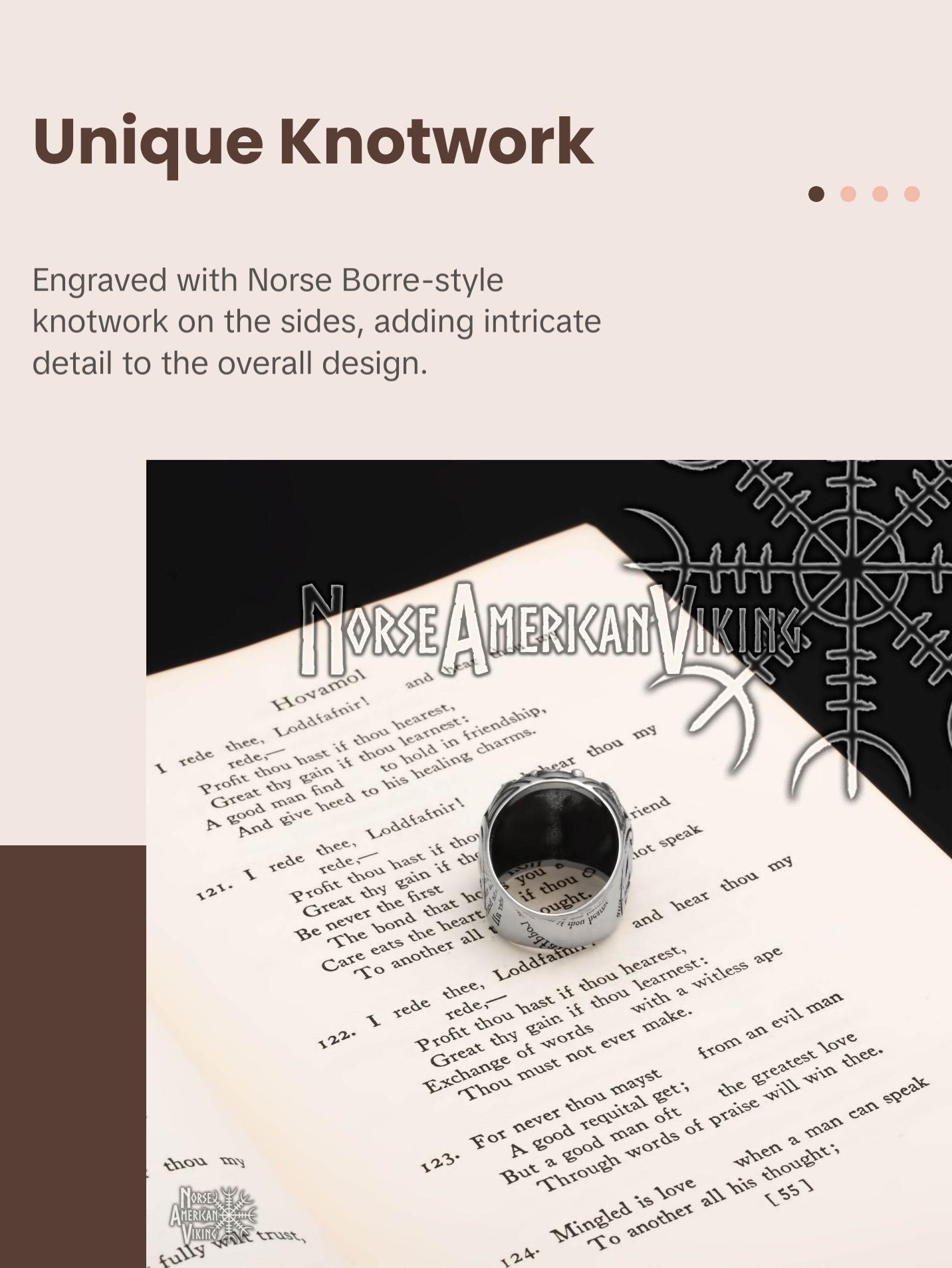 Viking Vegvisir Knot Ring 316L Stainless Steel