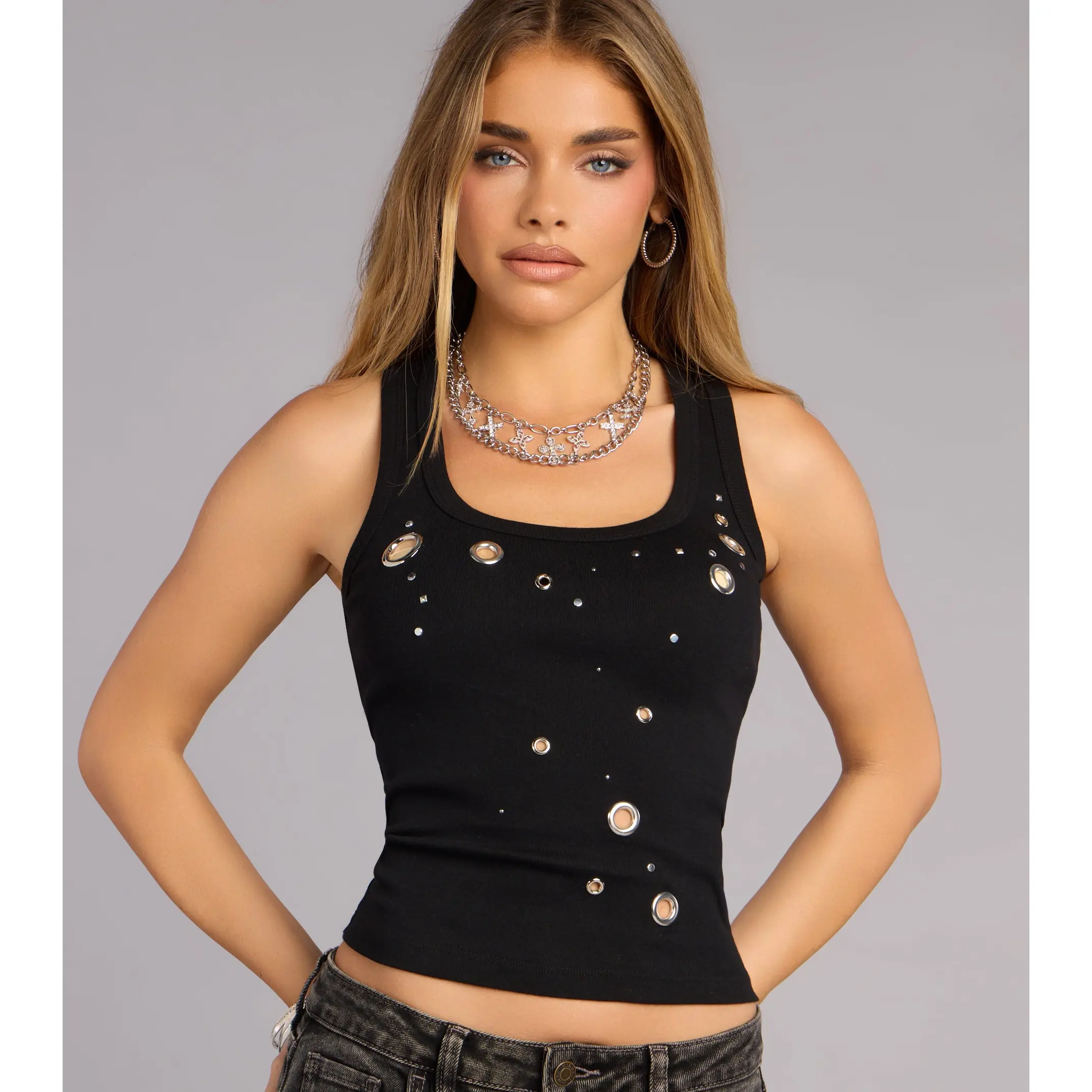 white tank tops piercing - TikTok Shop