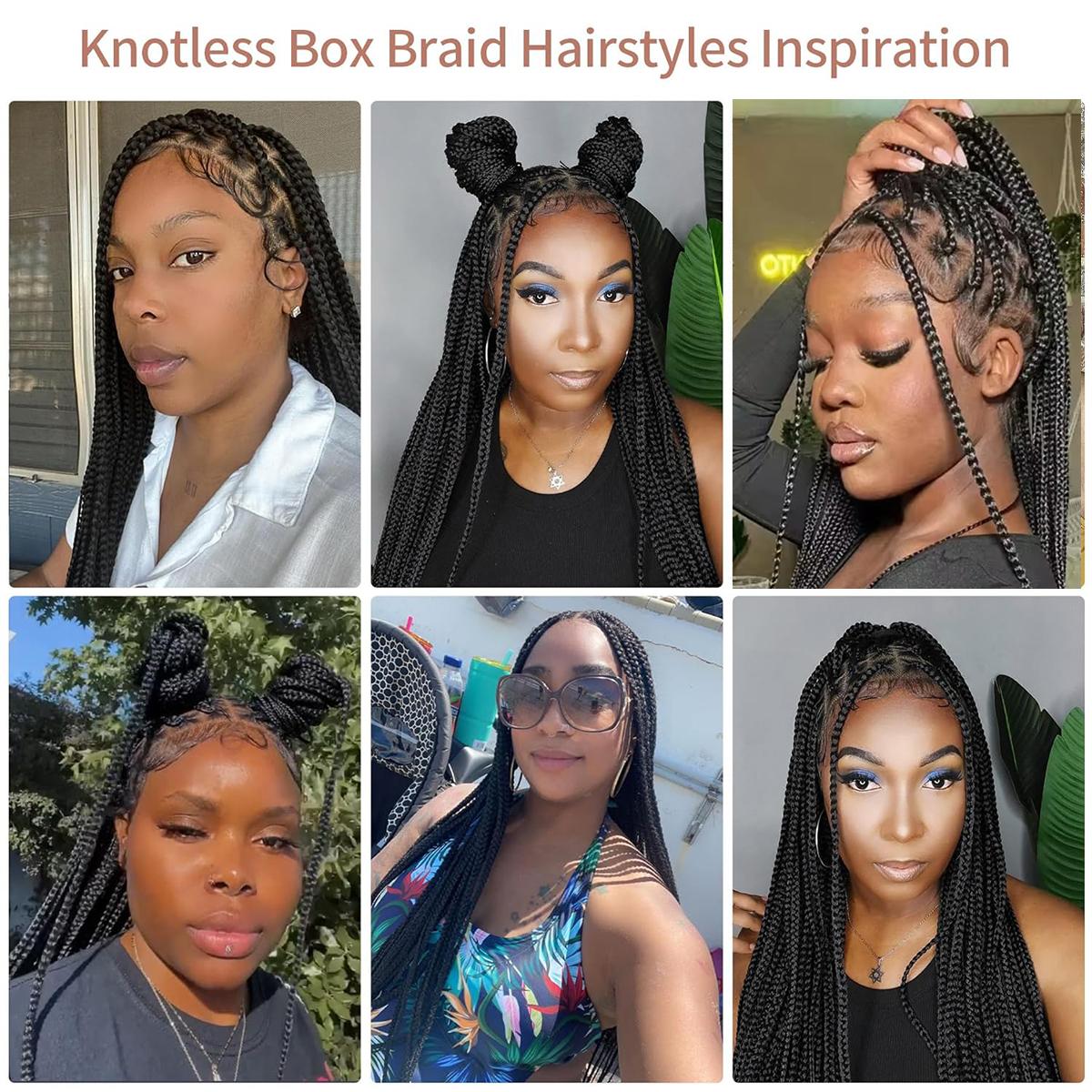 Premium Ultra Braid Synthetic Hair Full Lace Wig 30 Inch Long Braided Wigs for Women High-Quality Braids in Black for Stylish Looks and Versatile Uses