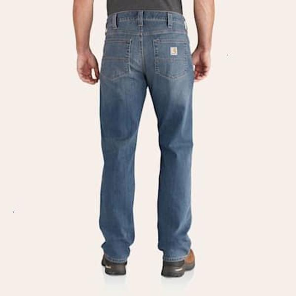 Carhartt Men's Medium Wash Rugged Flex Work Jeans