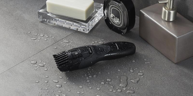 Beard & Hair Trimmer, 19 Length Settings with Adjustable Trim Dial and Comb Attachment, Comfort Grip, Showerproof Design