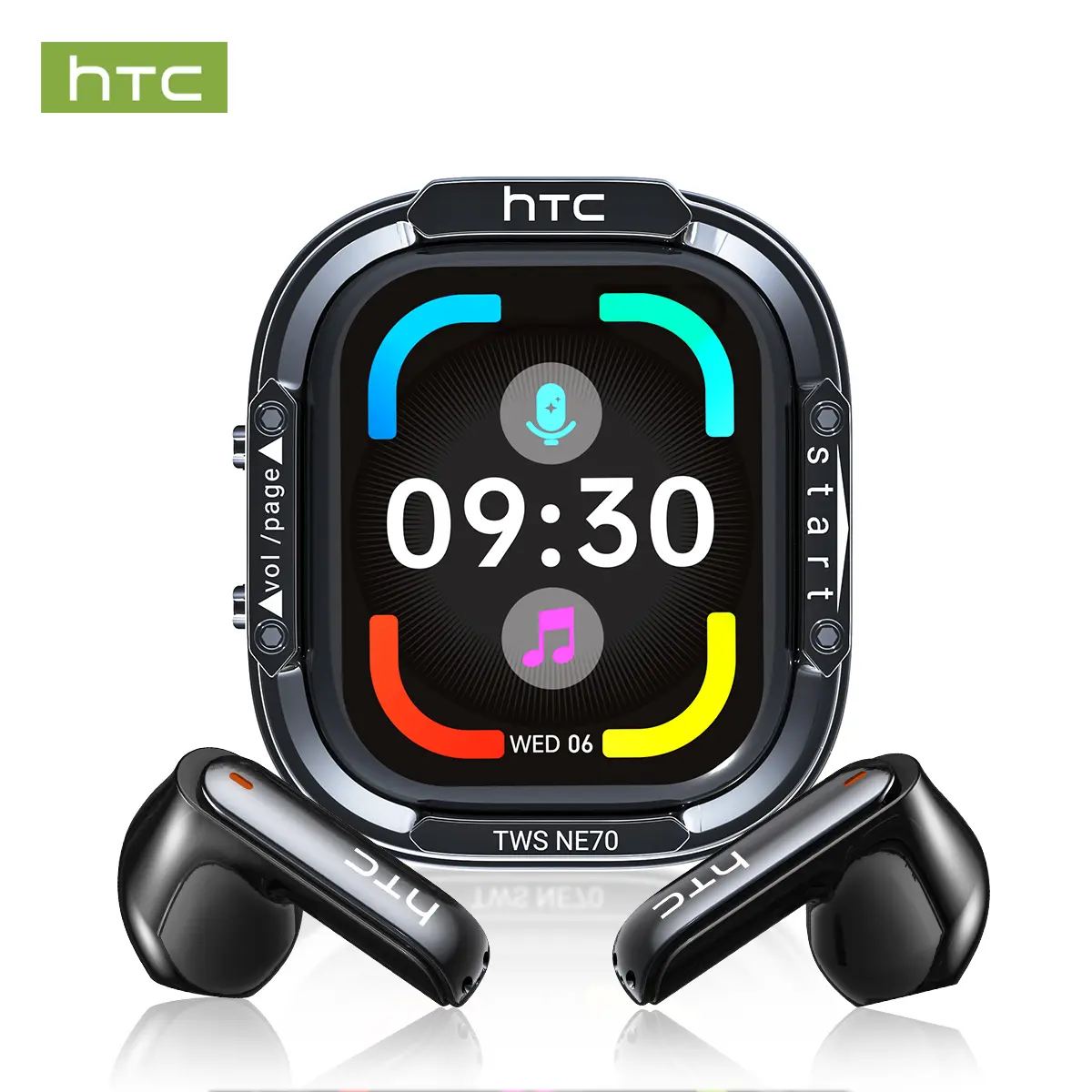 SW HTC NE70 TWS Earbuds, Bluetooth 6.0Headphones, lightweight in-ear design, IPX5 waterproof,wireless earbuds with smart touch control, suitable forgaming, office work, sports, studying, and voice calls, built-in microphone.