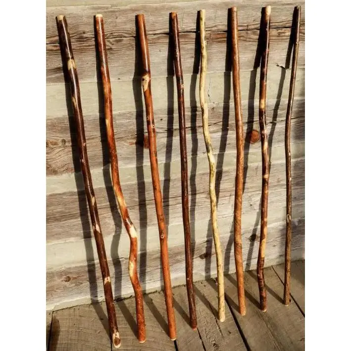 Handmade Ozark Hardwood Hiking Stick – Wooden Walking Stick (36"–72") – Heavy-Duty Trekking Staff for Hiking, Backpacking & Trail Support – Made in USA