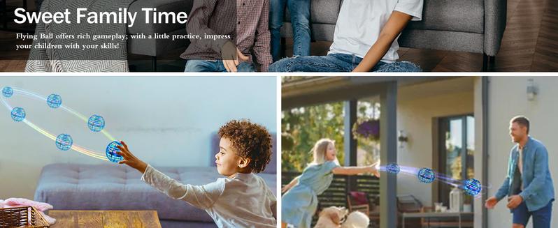 Flying Orb Ball (Pink, 2026 Upgraded) with Dazzling Lights, Magic Hover Spinner, Cool Boomerang Drone, Floating Cosmic Globe, Kids Toys Gifts for 6 7 8 9 10 Year Old Boys Girls