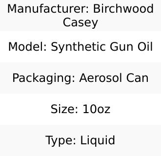 B/C SYNTHETIC GUN OIL 10Z