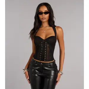 Handle With Care Lace Up Bustier Top