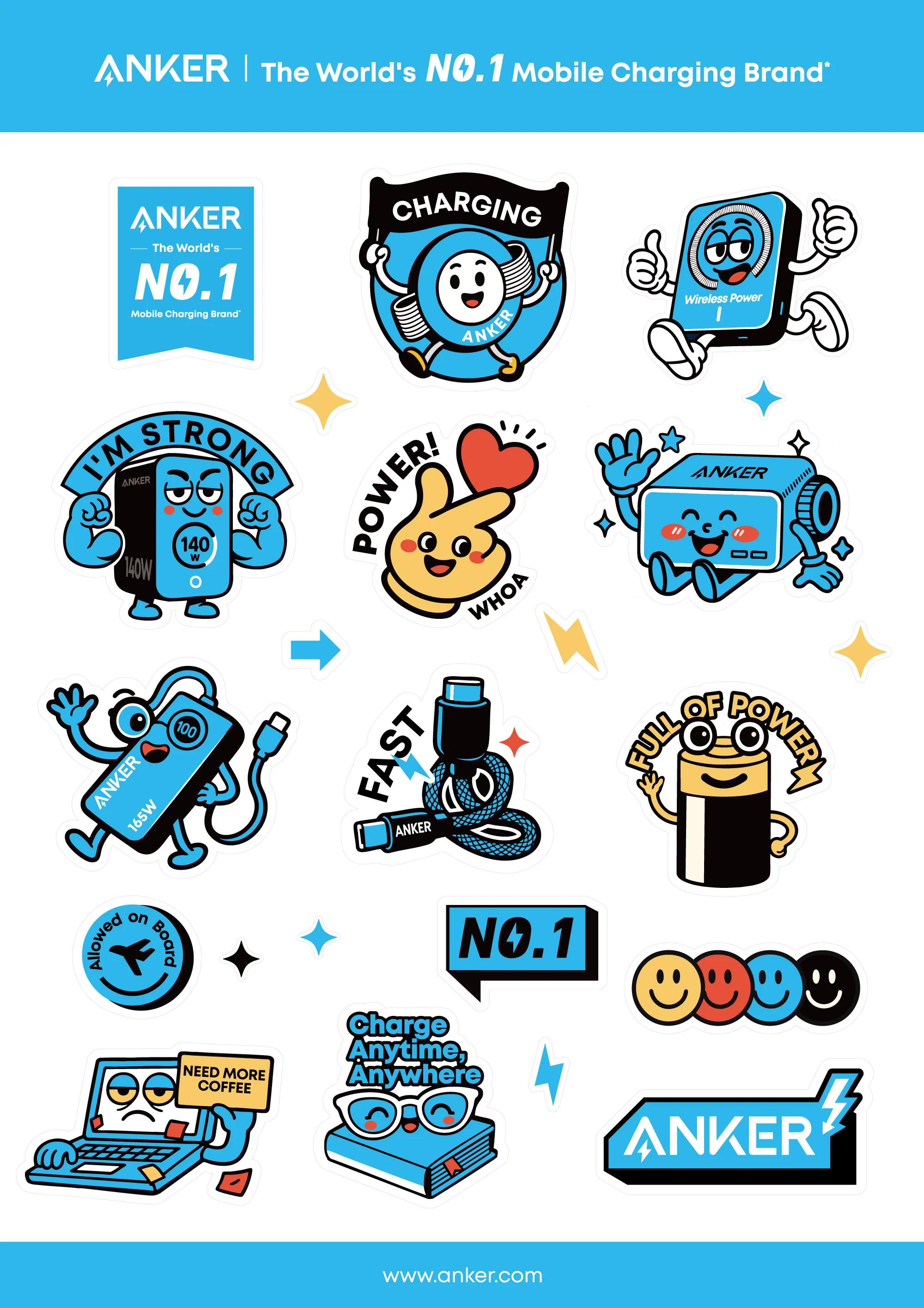 Anker Official Sticker Pack | Not Available for Individual Purchase